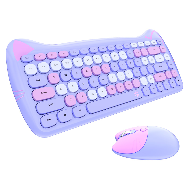 Teclado Inalámbrico Gato Geezer Catty + Mouse - Imagen 2