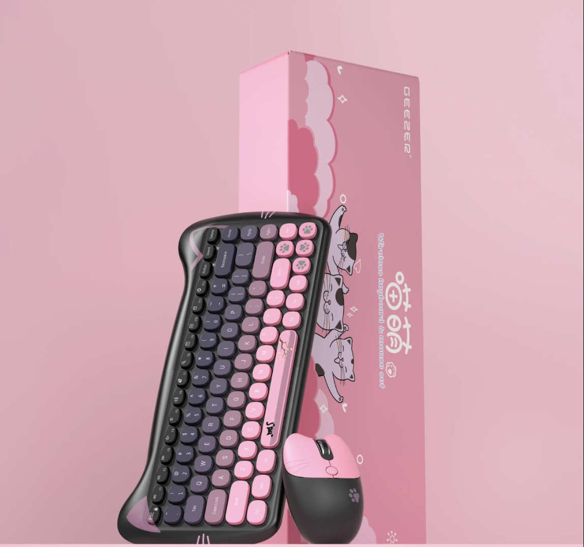 Teclado Inalámbrico Gato Geezer Catty + Mouse - Imagen 14