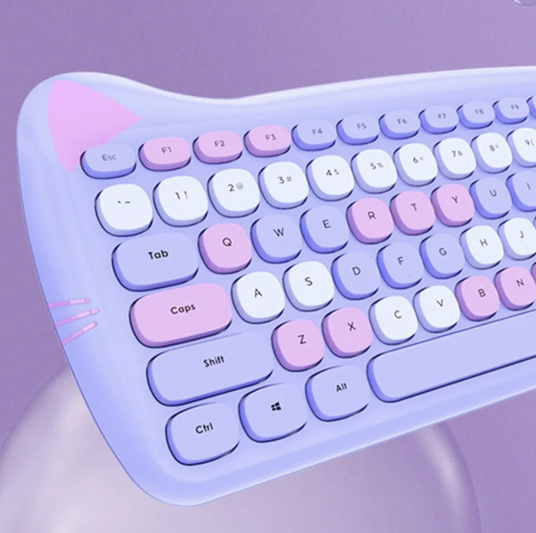 Teclado Inalámbrico Gato Geezer Catty + Mouse - Imagen 3