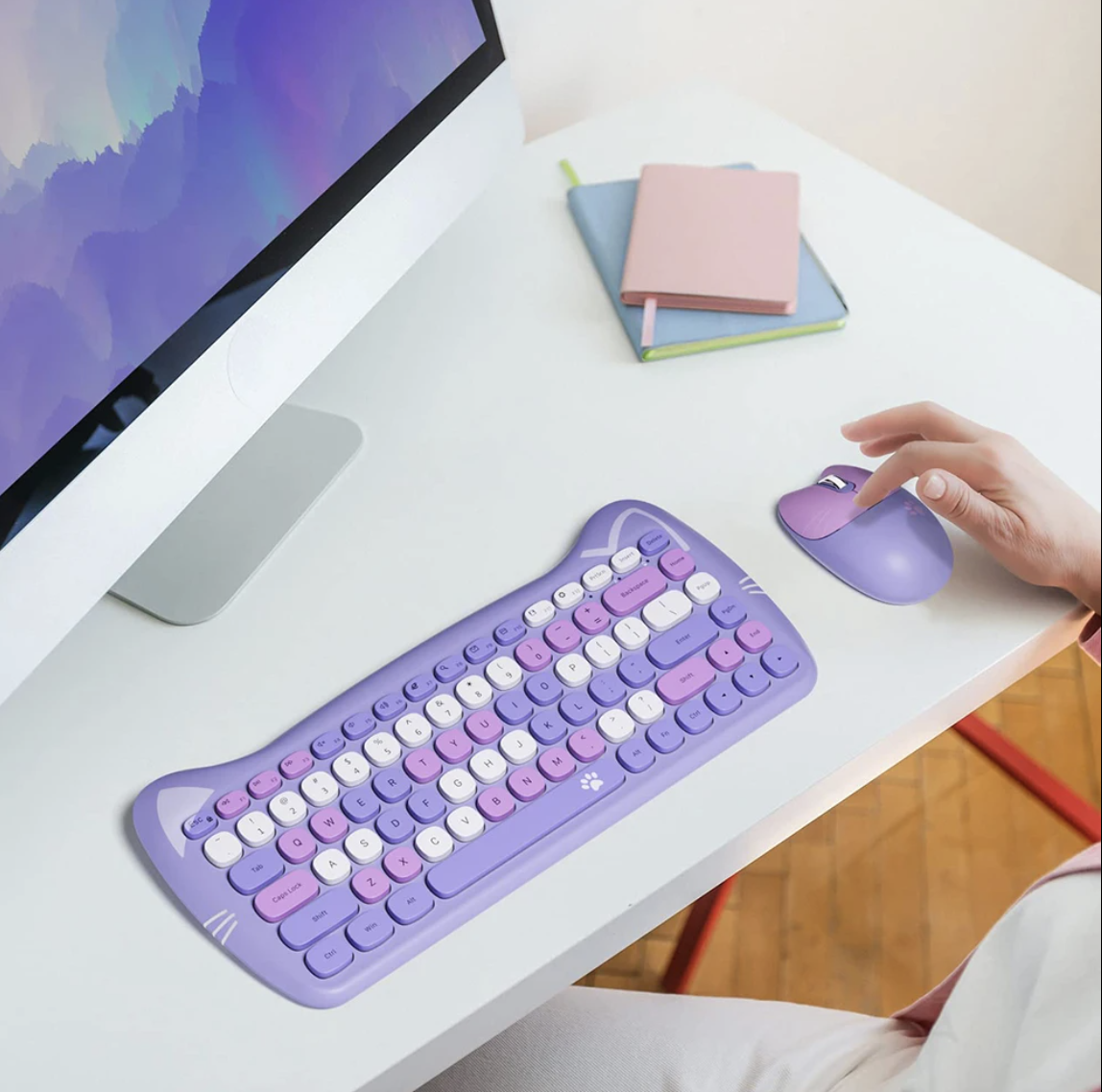Teclado Inalámbrico Gato Geezer Catty + Mouse - Imagen 7