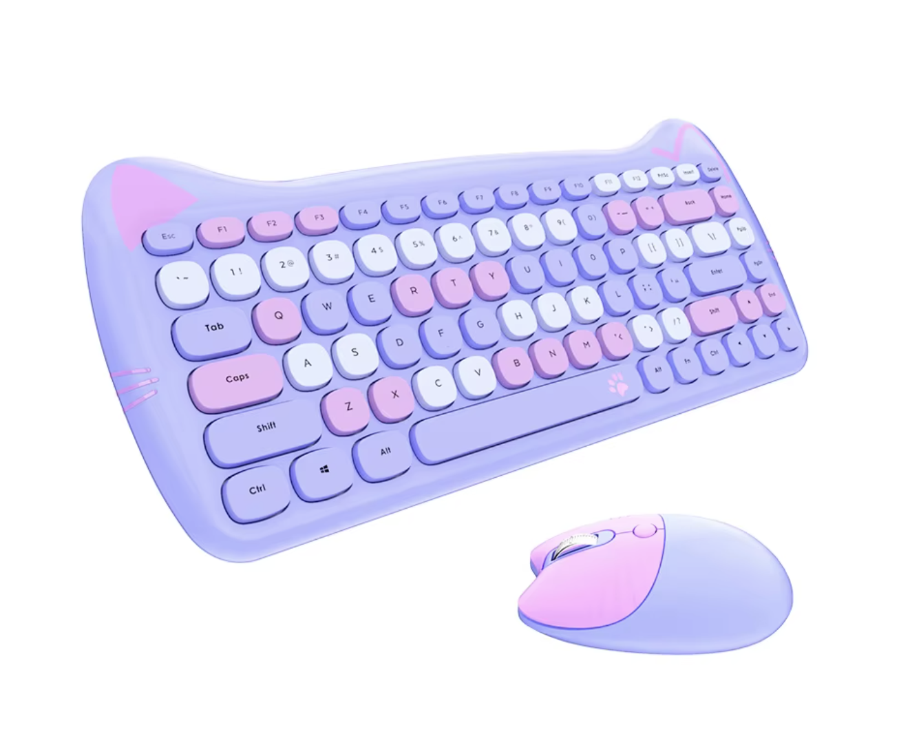 Teclado Inalámbrico Gato Geezer Catty + Mouse