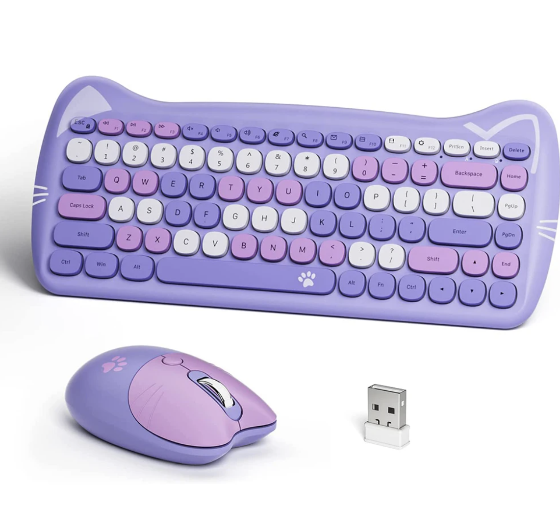 Teclado Inalámbrico Gato Geezer Catty + Mouse - Imagen 5