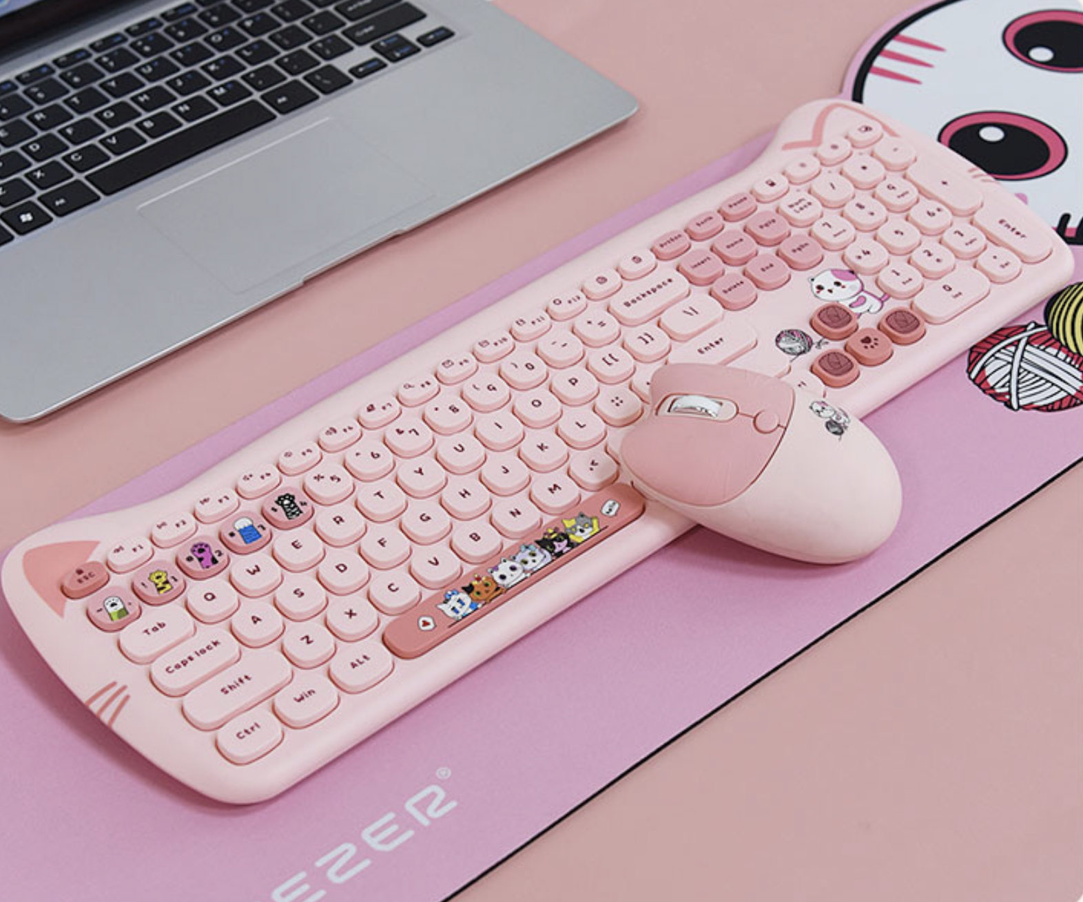 Teclado Gato Geezer Catty Plus + Mouse - Imagen 3