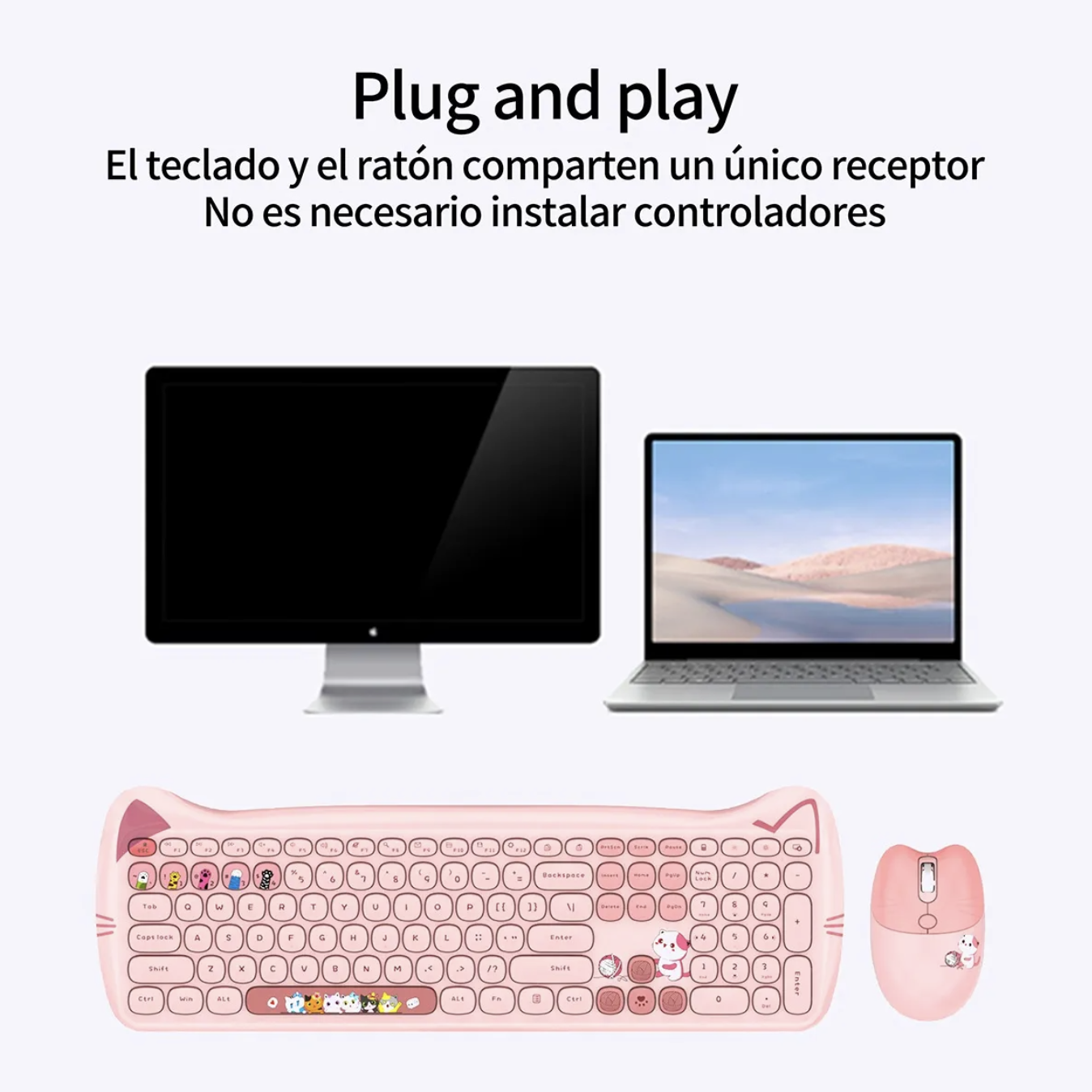 Teclado Gato Geezer Catty Plus + Mouse - Imagen 10