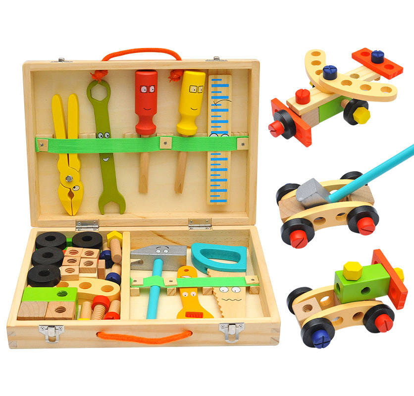 Caja de Herramientas de Madera Montessori