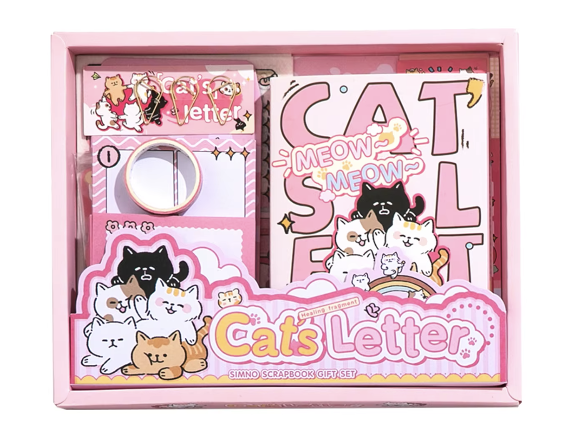 Set Papelería Cat Letter