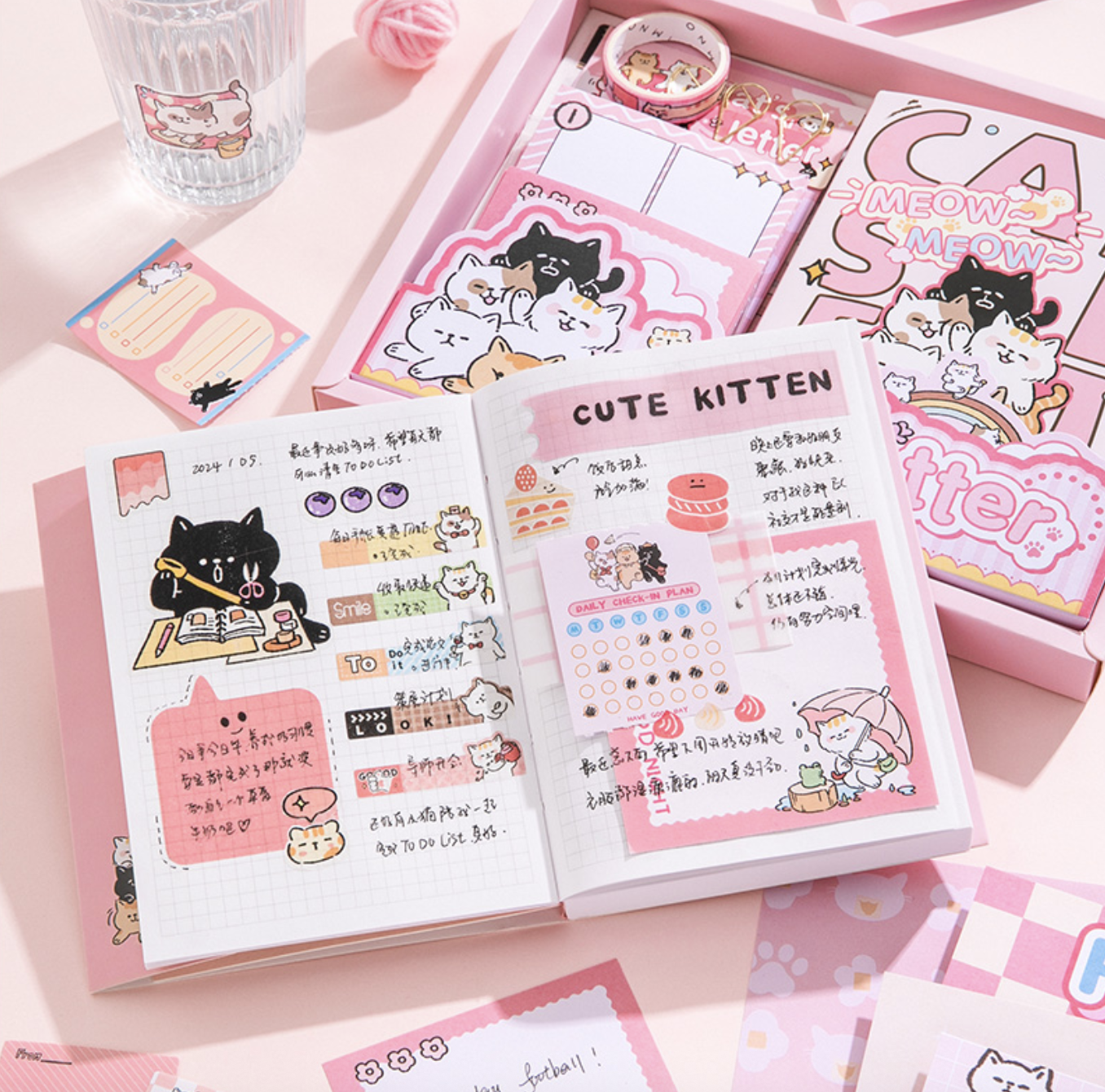 Set Papelería Cat Letter - Imagen 2