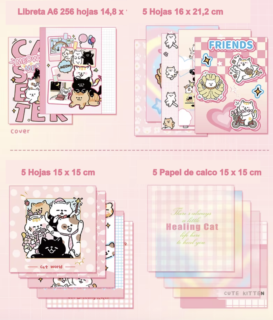 Set Papelería Cat Letter - Imagen 7