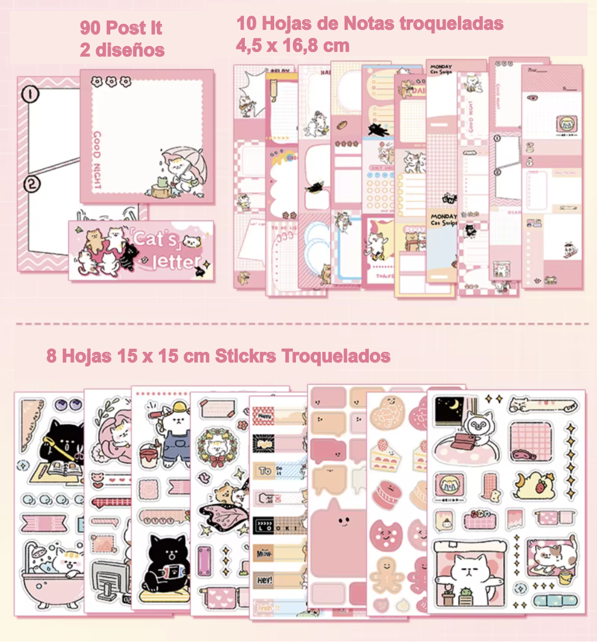 Set Papelería Cat Letter - Imagen 8